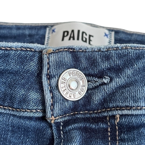 PAIGE Verdugo Ankle Distressed Skinny Jeans in Roadhouse Destructed 26 - Picture 8 of 17